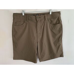 Prana Shorts Chino Brown Standard Fit Men's 9" Inseam Size 38x9 Outdoor Hiking